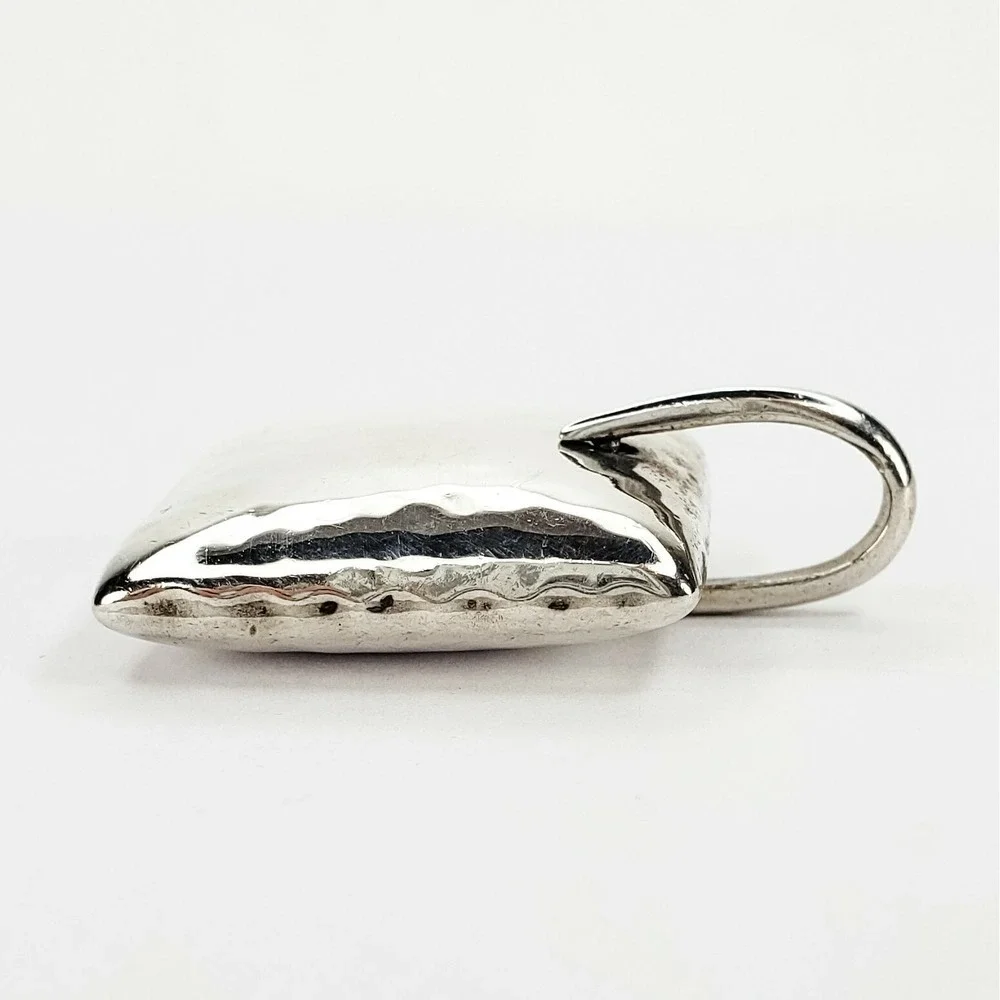 Silpada Pendant Sterling Silver 925 Hammered‎ Square Heavy Large Bail